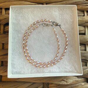 Pink Freshwater Pearl Mother-Daughter Matching Bracelets